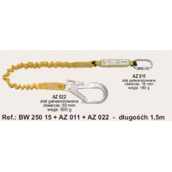 Amortyzator 1,5 m z elastyczną taśmą i zatrzaśnikami AZ 011 i AZ 022
